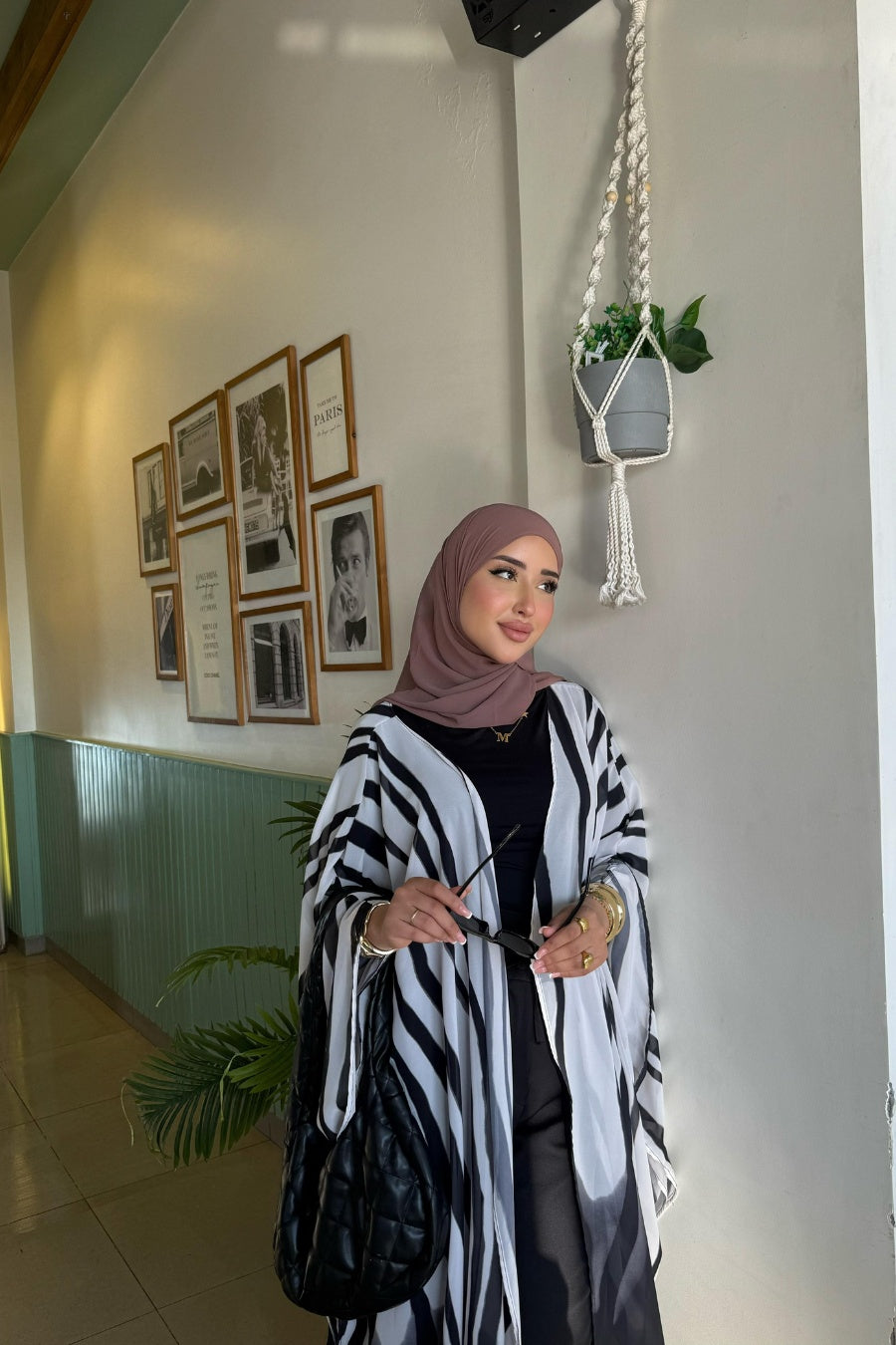 Black and White Cardi