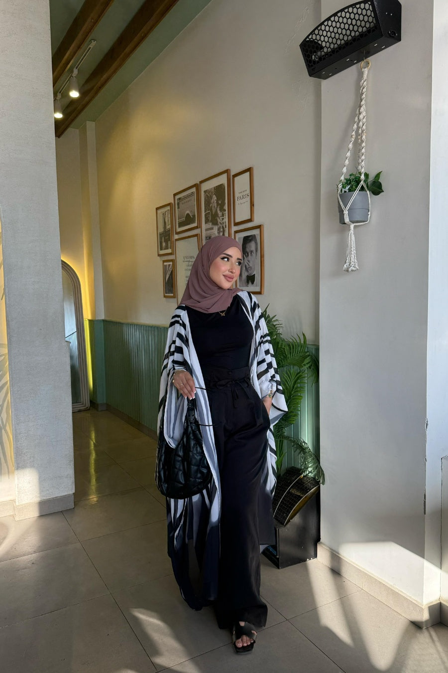 Black and White Cardi