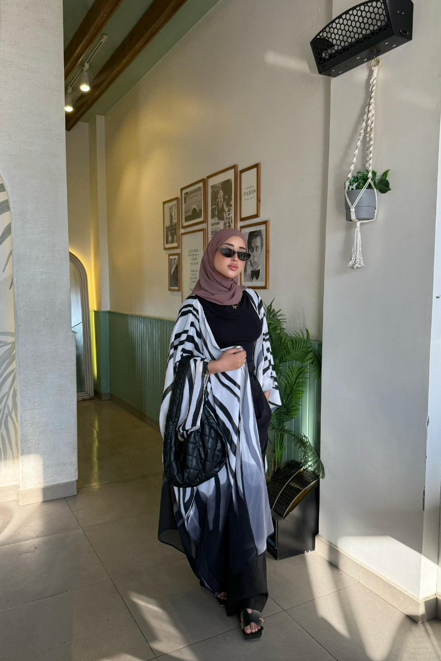 Black and White Cardi