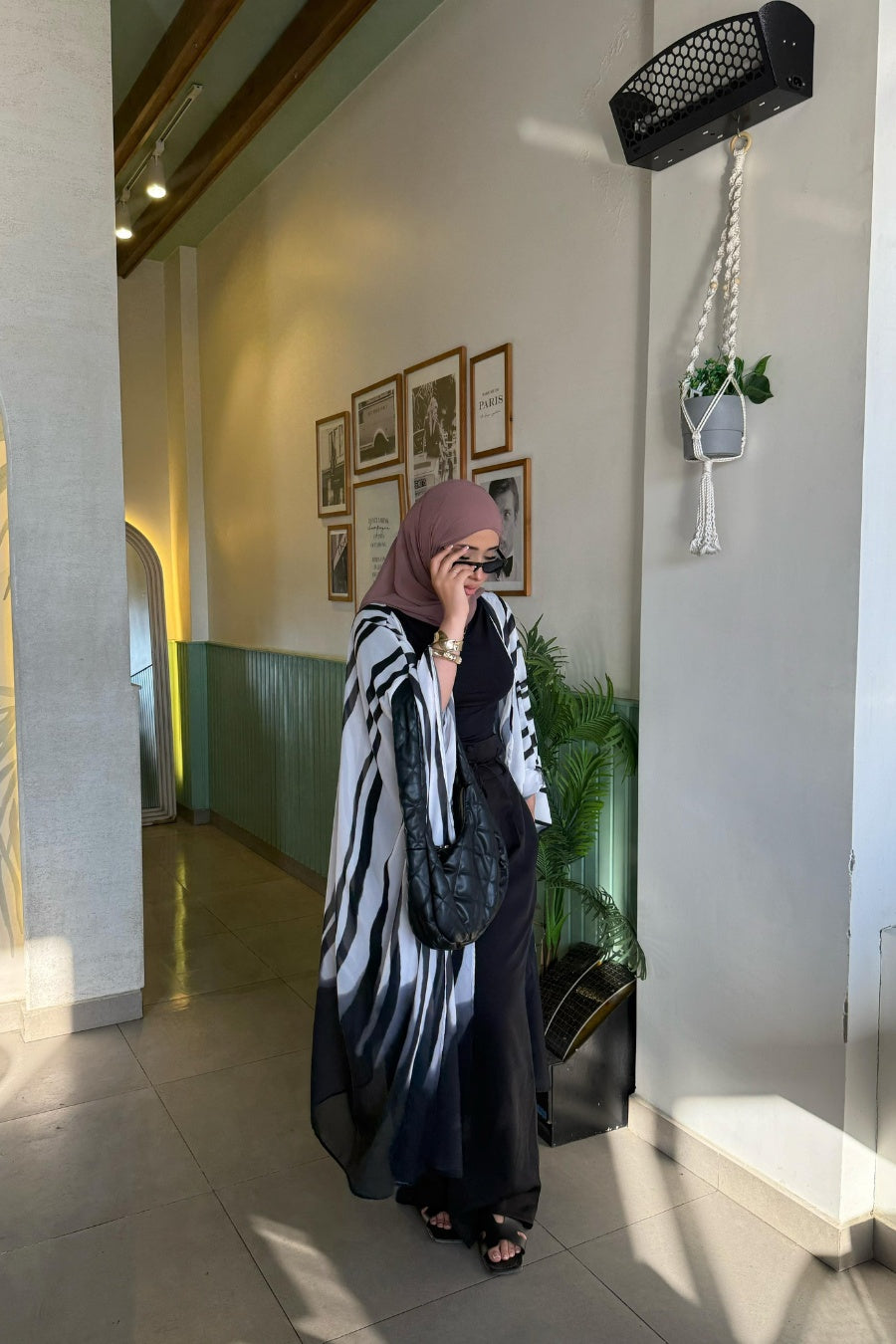 Black and White Cardi