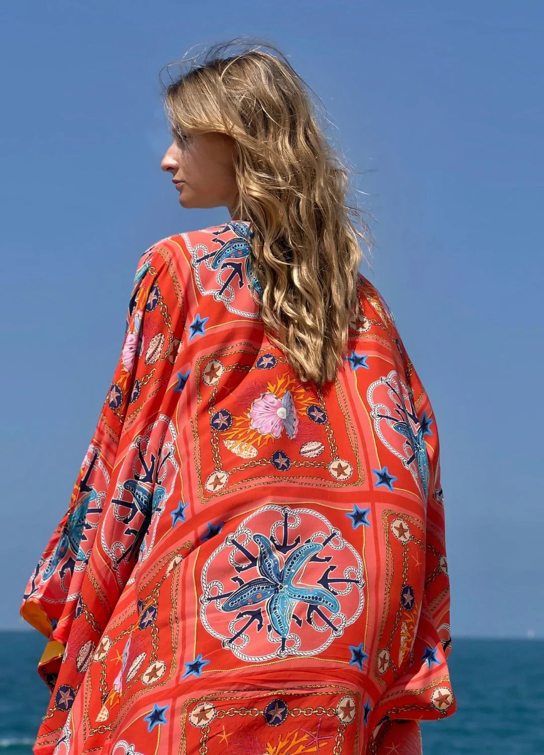 sea patterned kimono