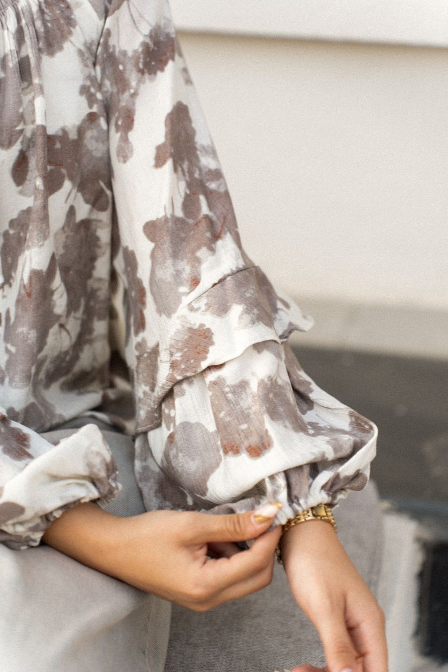 Tie-Neck Chiffon Blouse