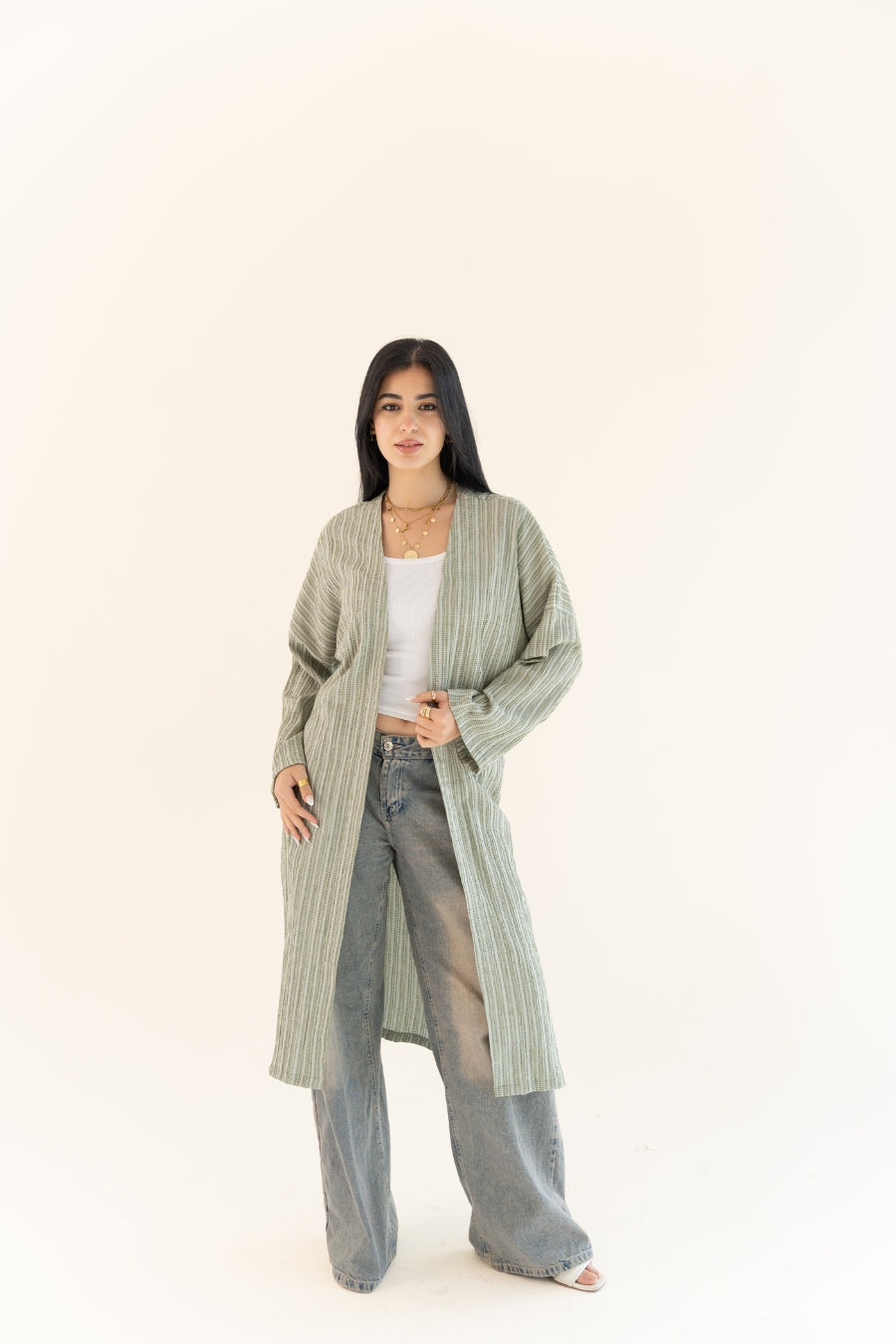 Pleated Cardigan