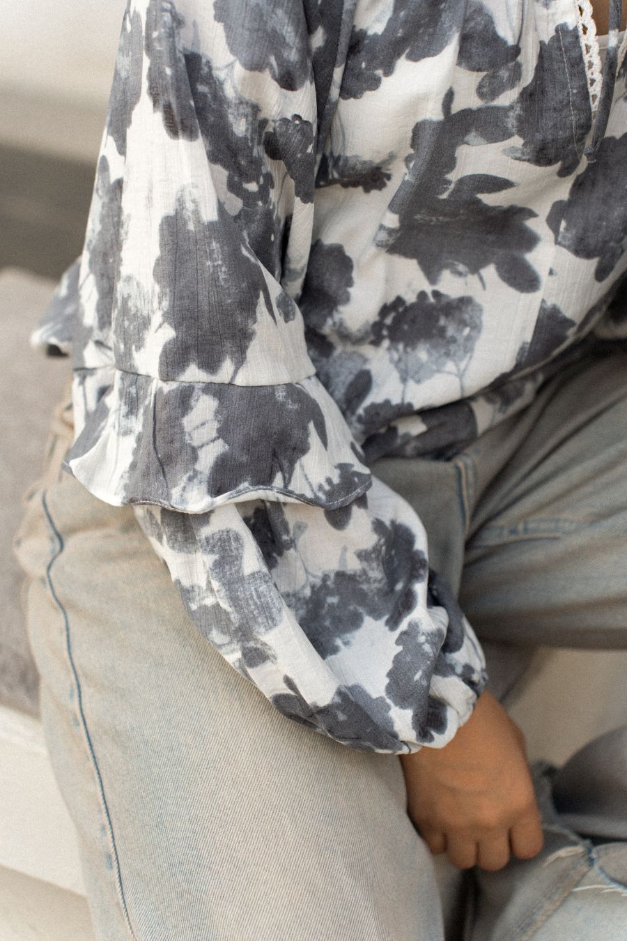 Tie-Neck Chiffon Blouse