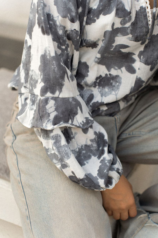 Tie-Neck Chiffon Blouse