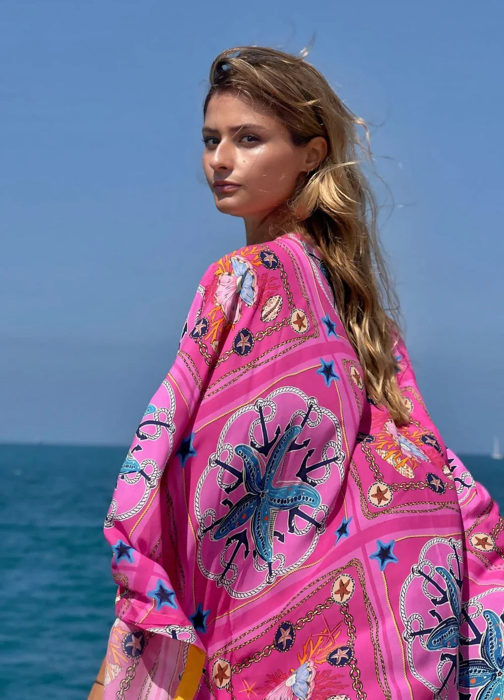 sea patterned kimono