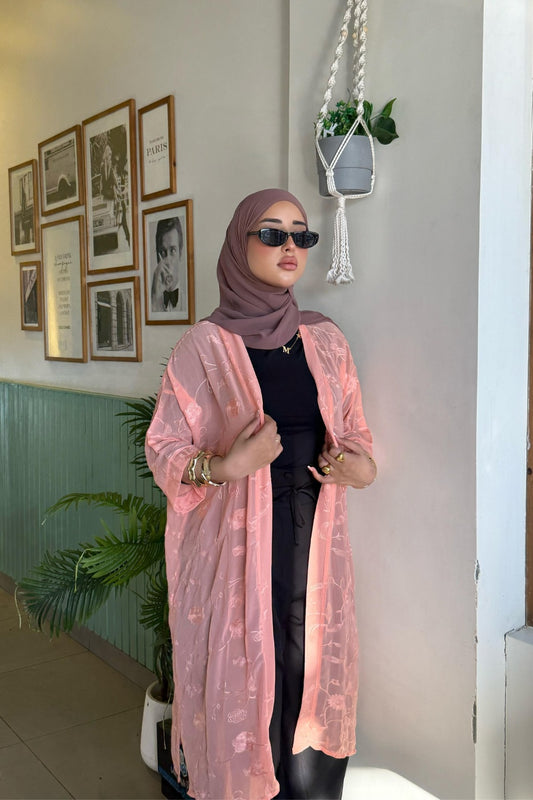 Layla Embroidered Sheer Kimono