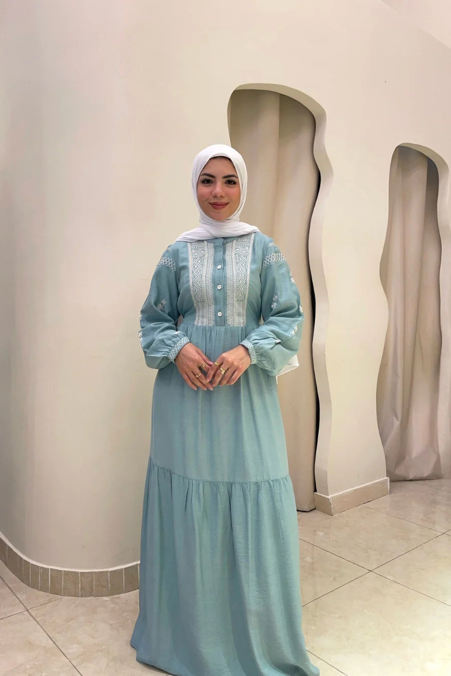 Layali Embroidered Dress