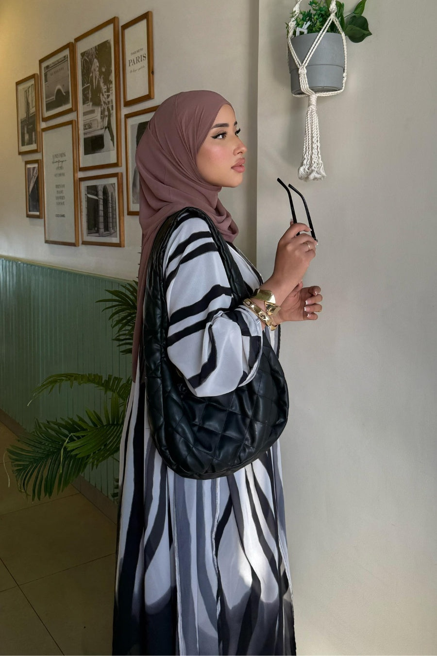 Black and White Cardi