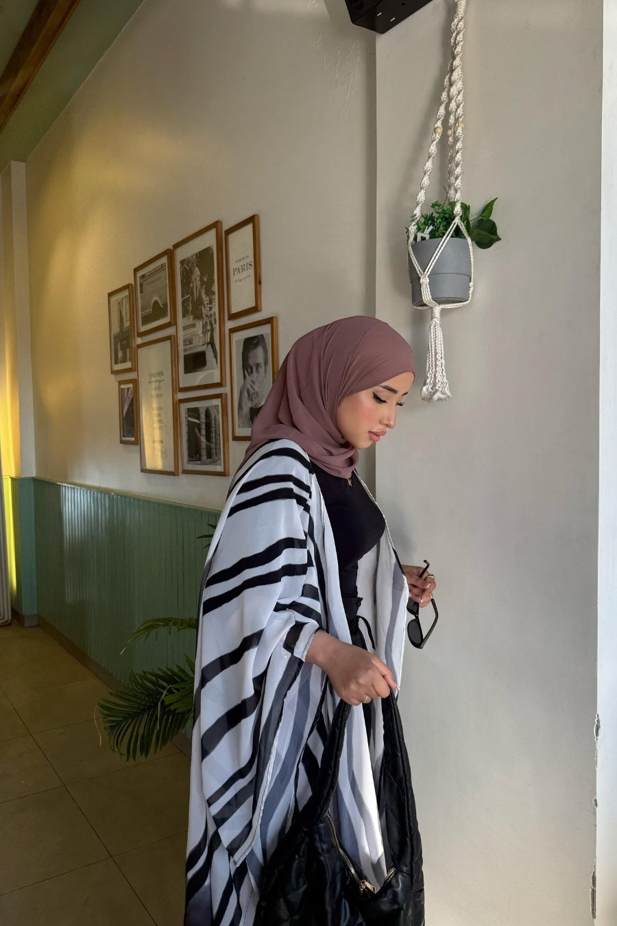 Black and White Cardi