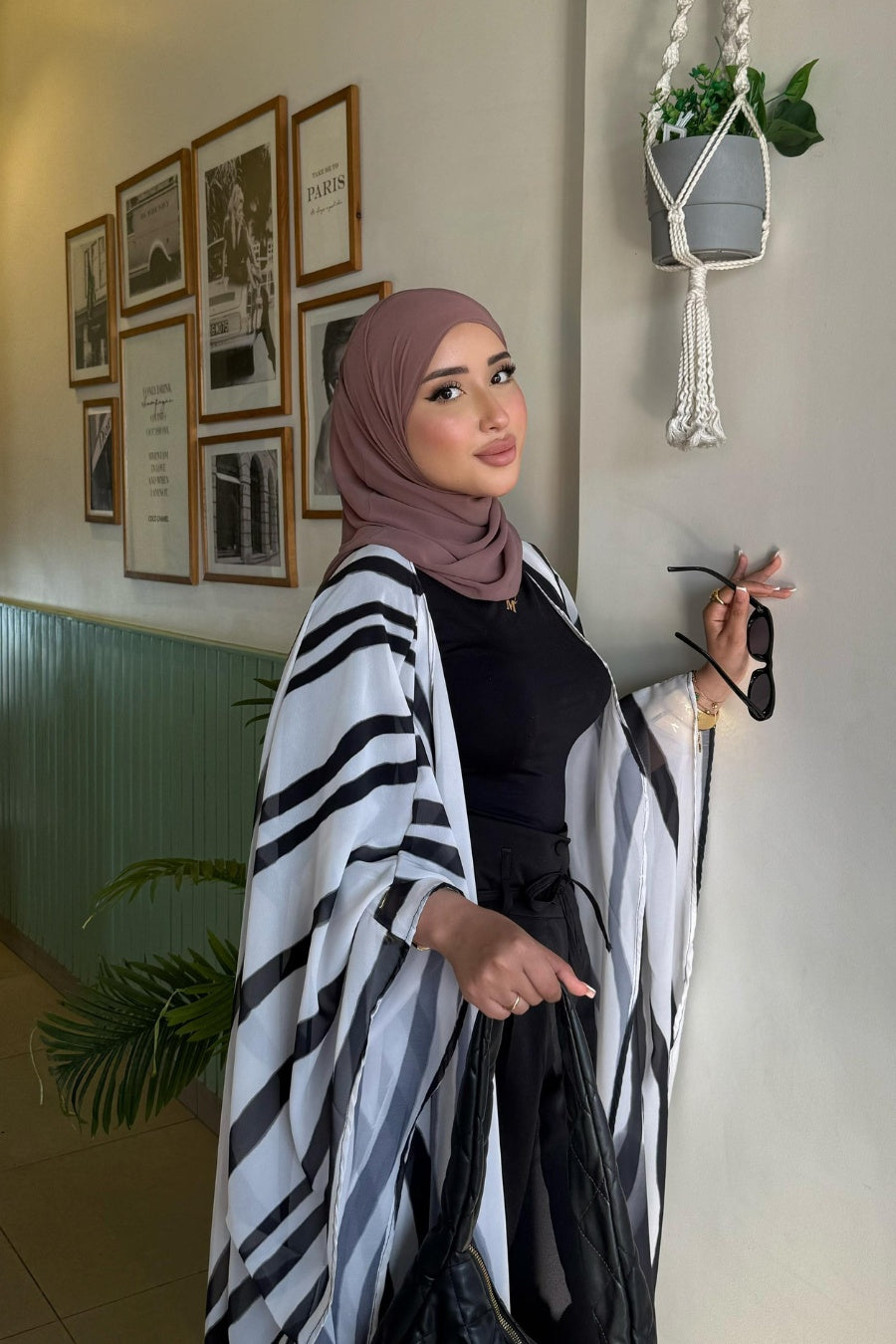 Black and White Cardi