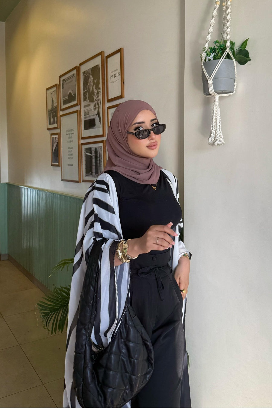 Black and White Cardi