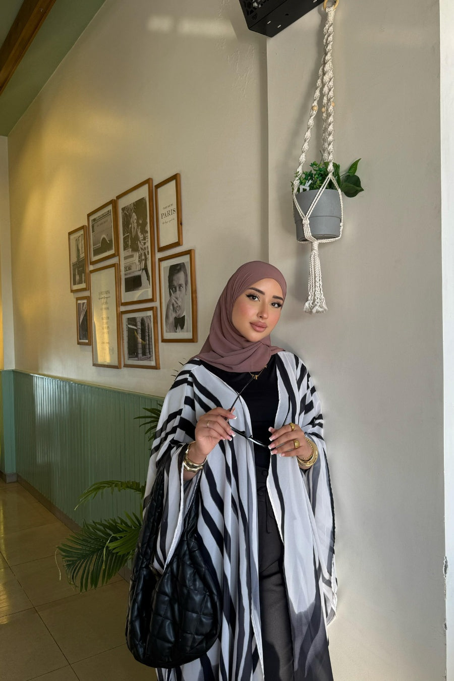 Black and White Cardi