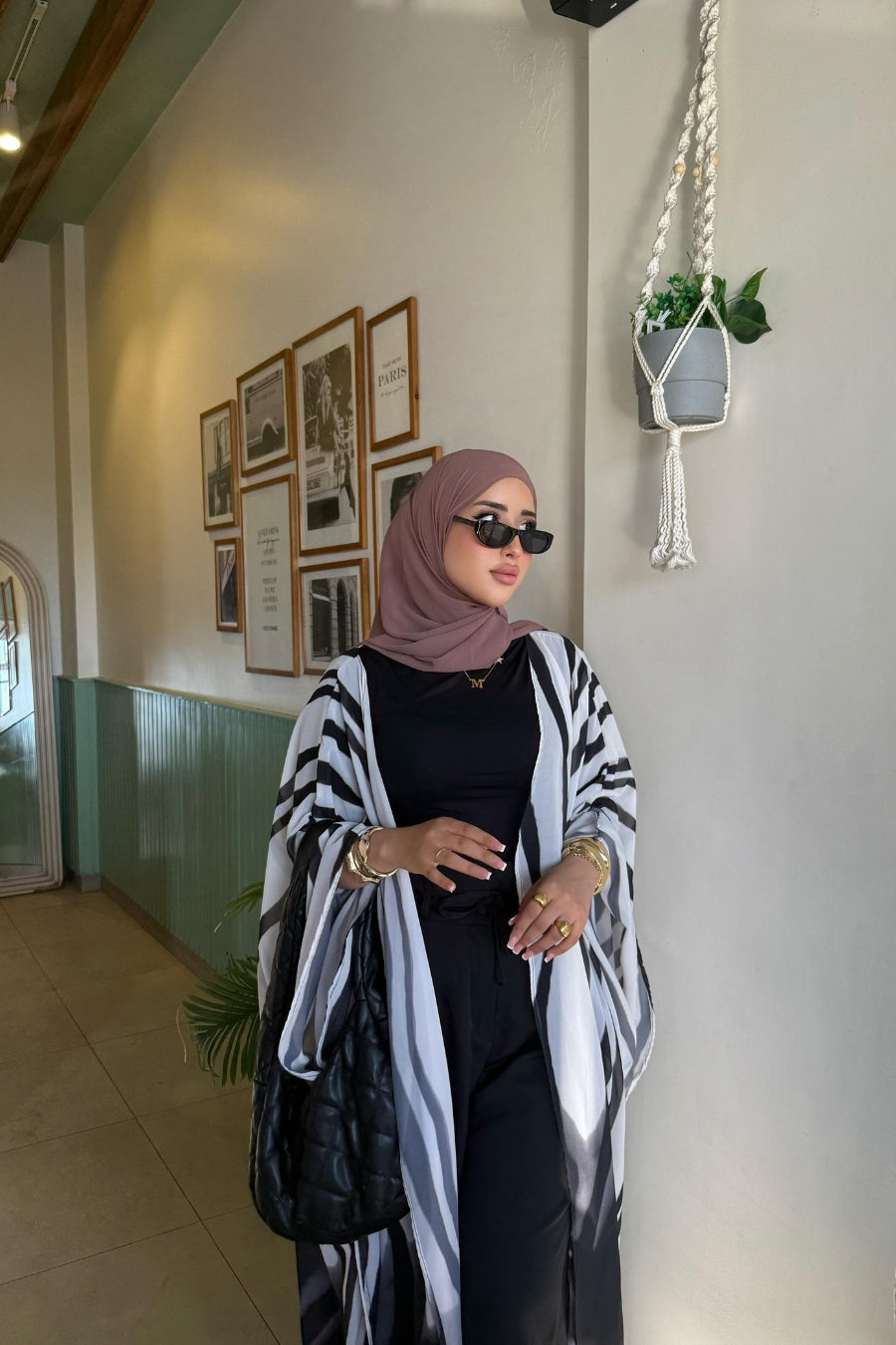 Black and White Cardi