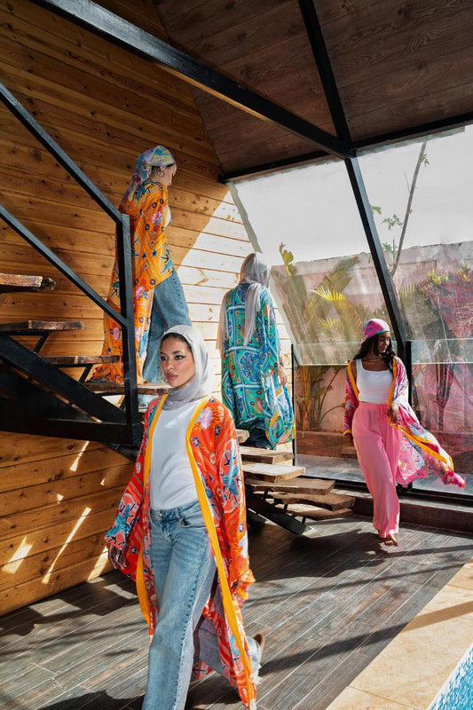 sea patterned kimono