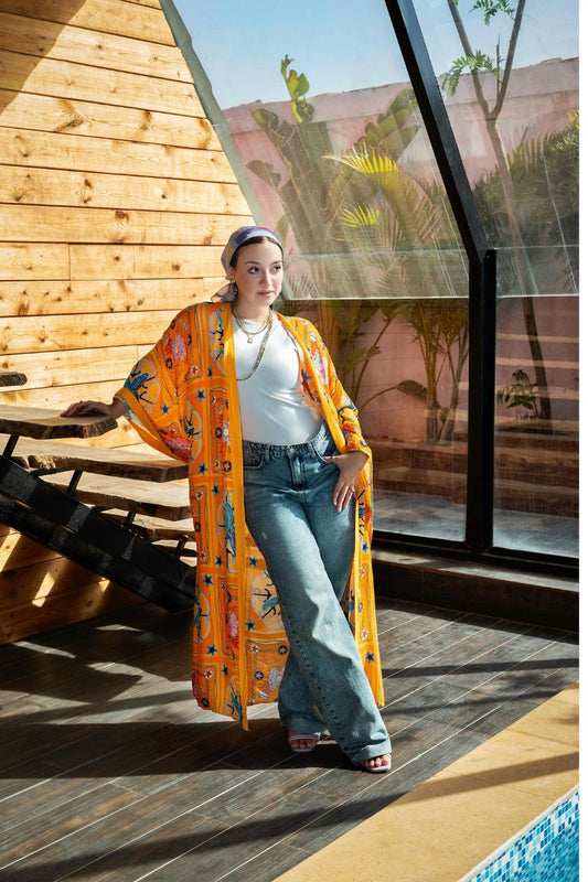 sea patterned kimono