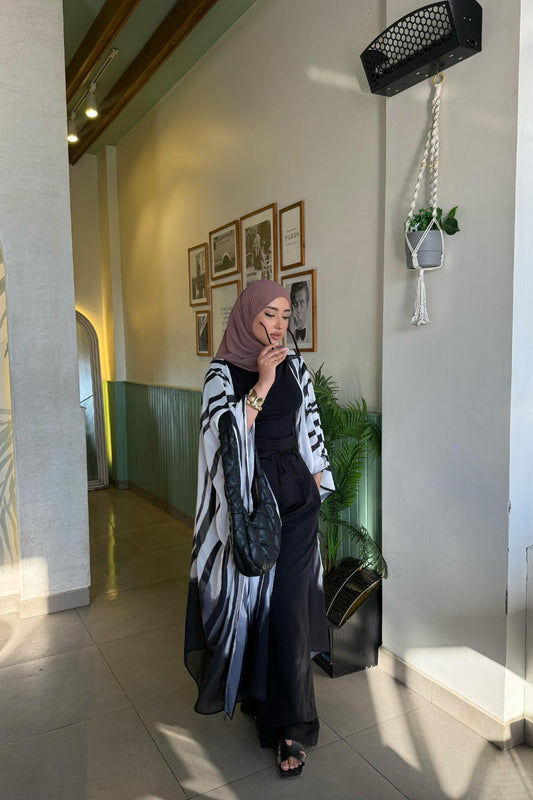 Black and White Cardi