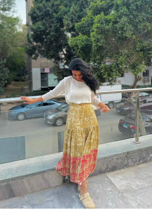 patterned skirt