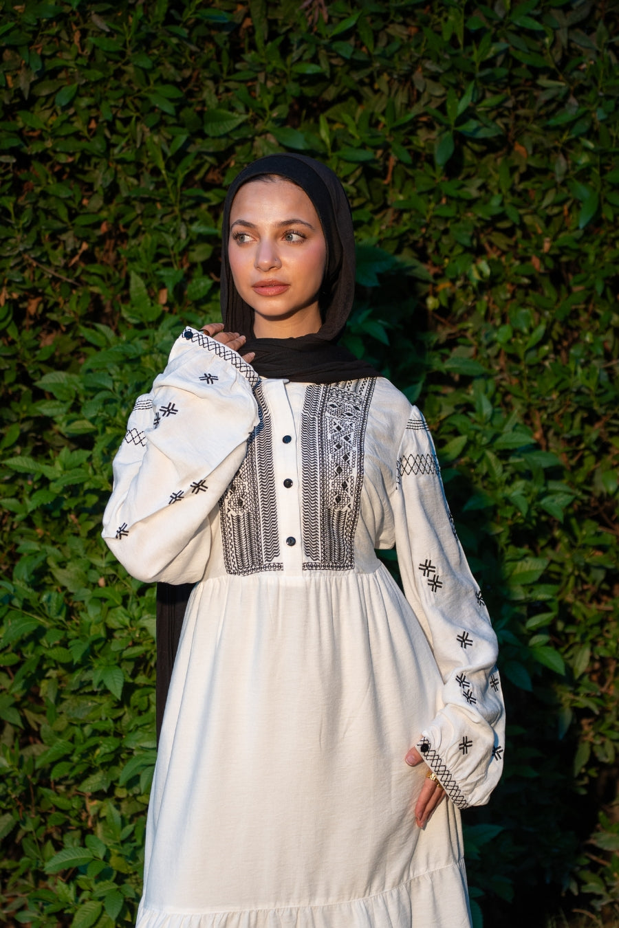 Layali Embroidered Dress