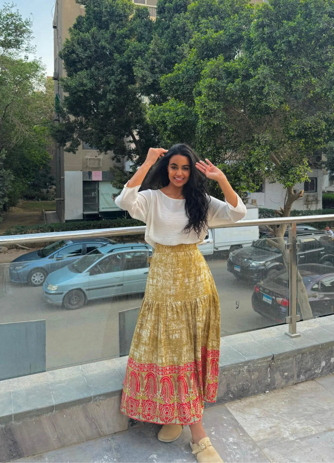 patterned skirt