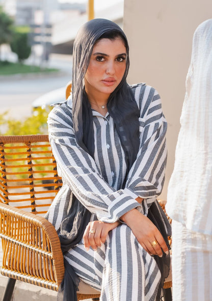 Striped Lounge Set Blouse