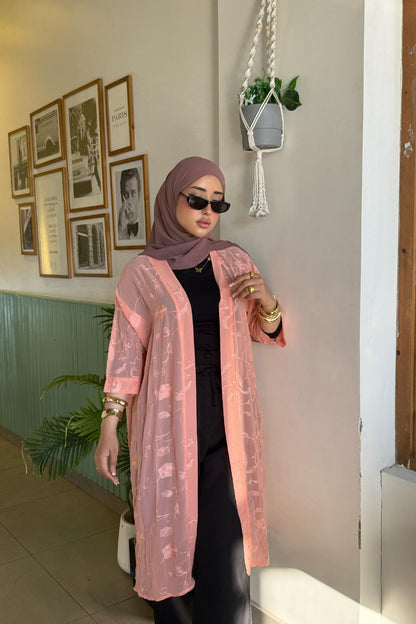 Layla Embroidered Sheer Kimono