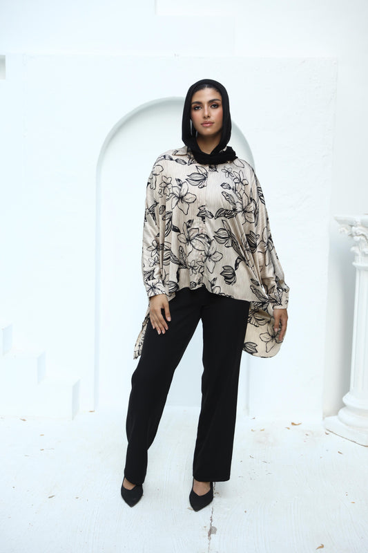 Satin Printed Blouse