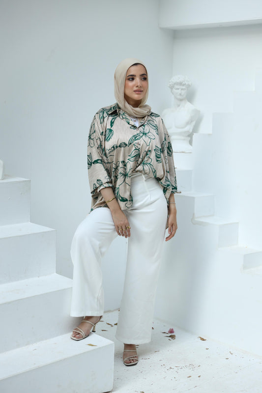 Satin Printed Blouse