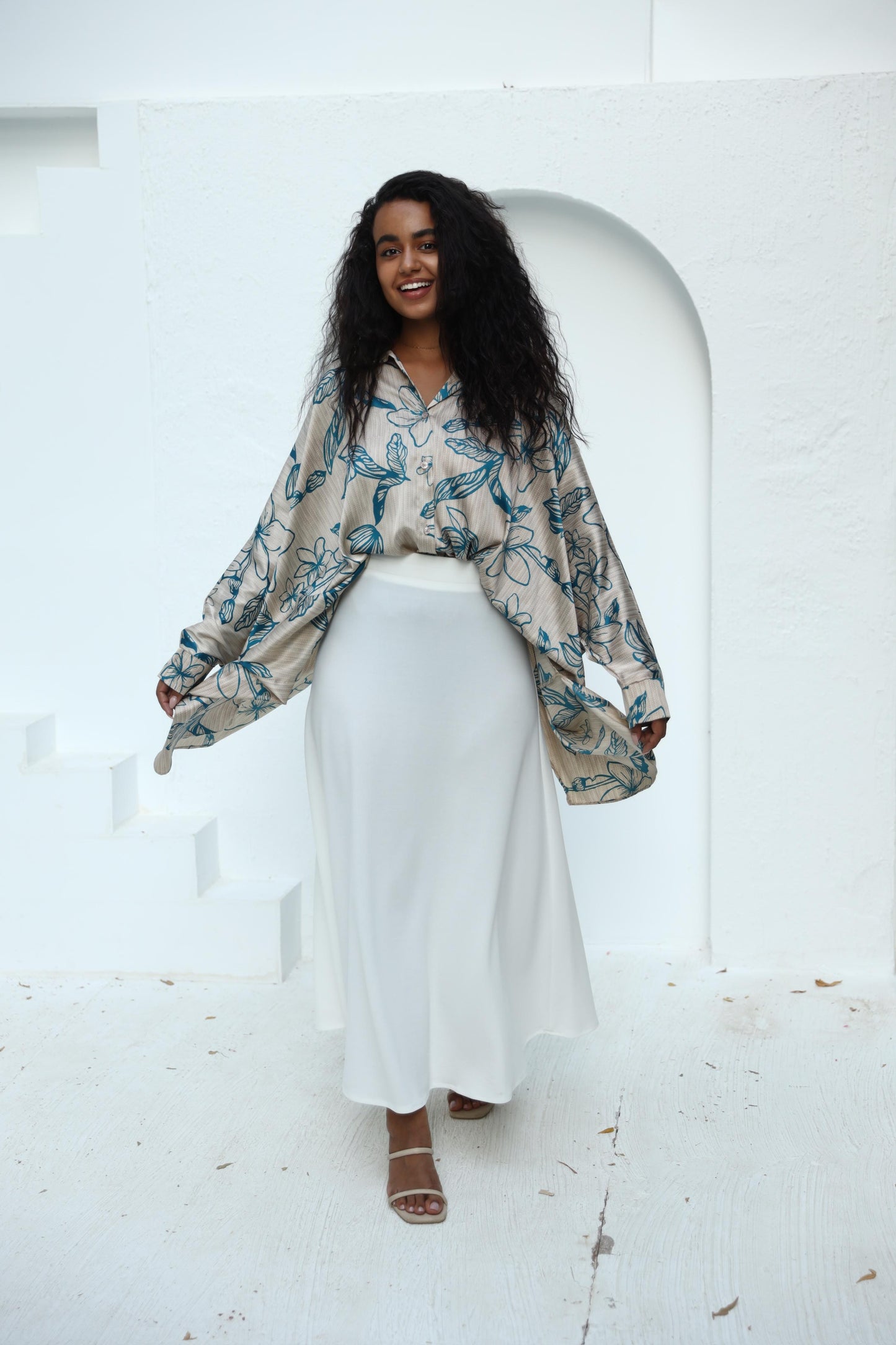 Satin Printed Blouse