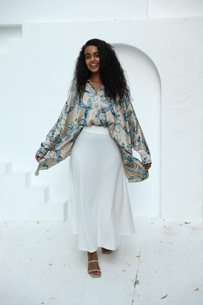 Satin Printed Blouse