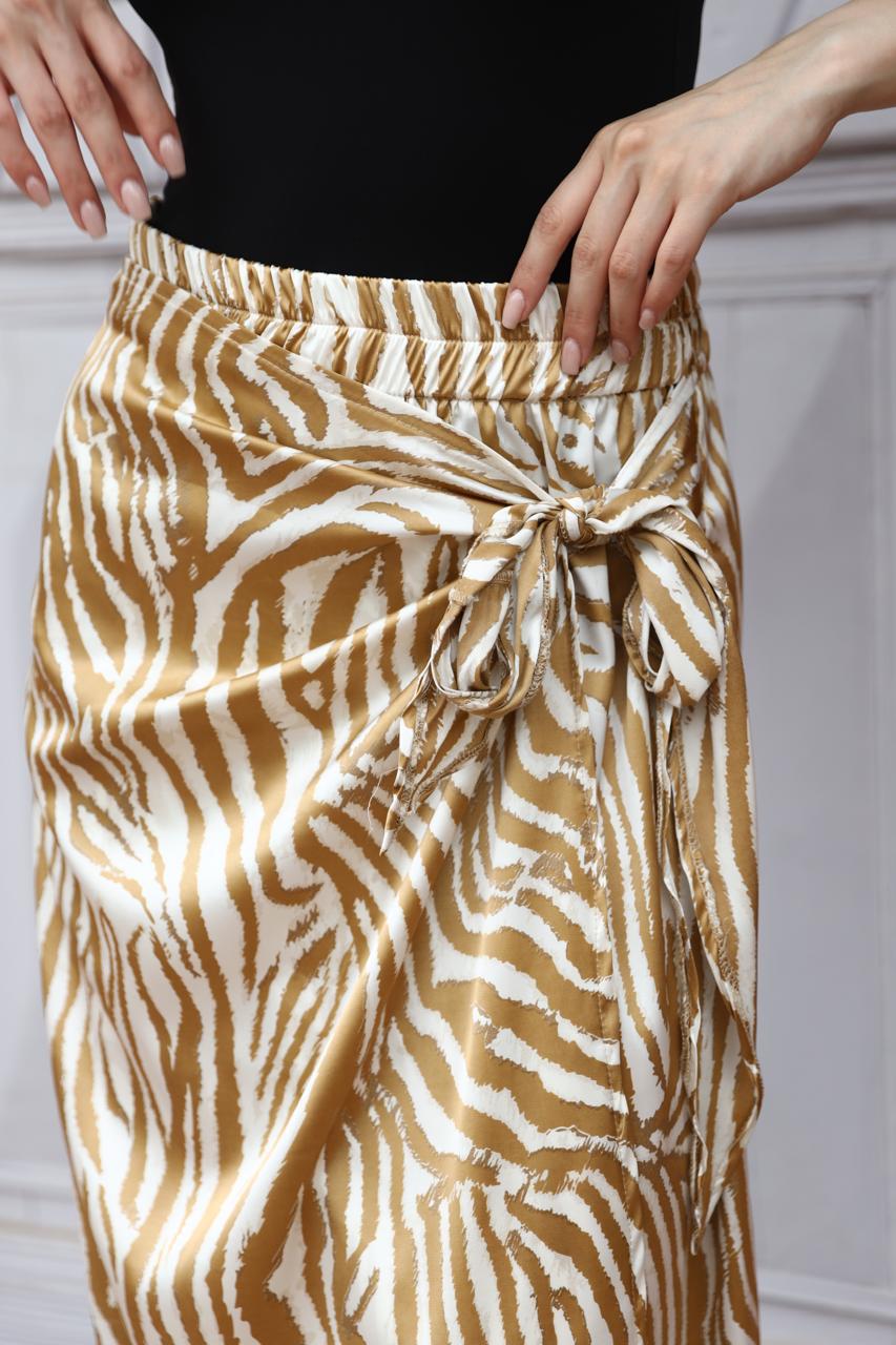Satin Printed Skirt