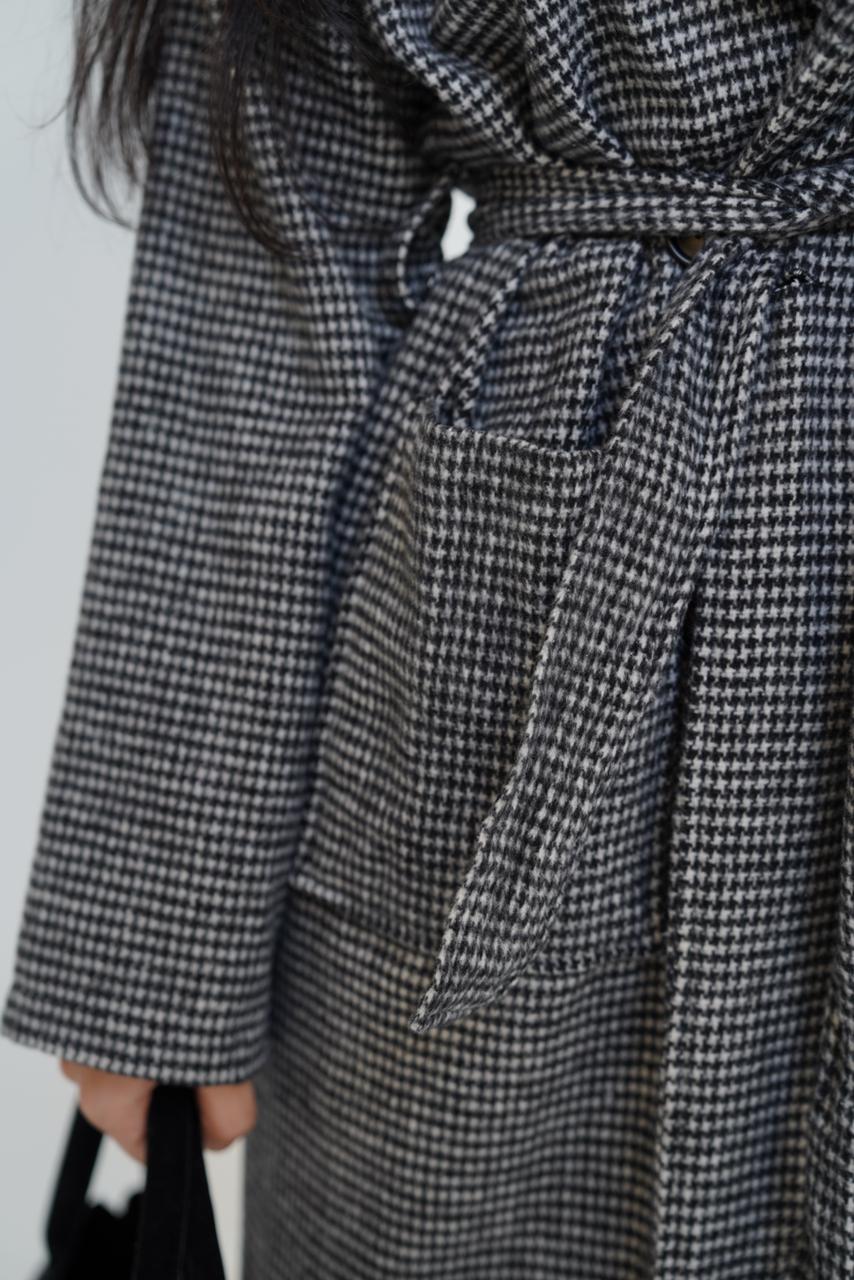 Checked Wool Coat
