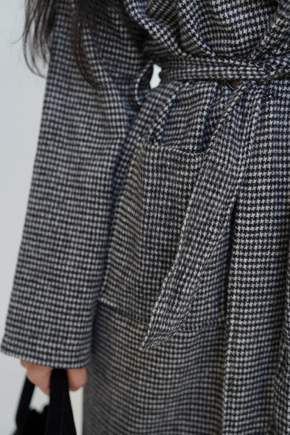 Checked Wool Coat