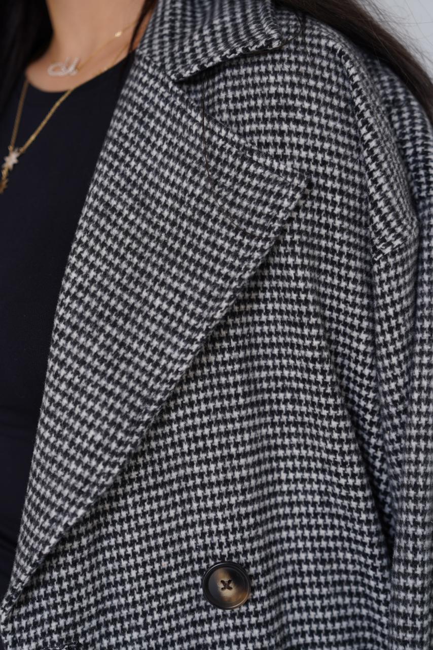 Checked Wool Coat