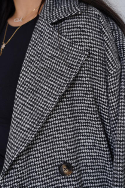 Checked Wool Coat