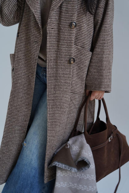 Checked Wool Coat