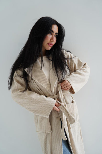 Checked Wool Coat