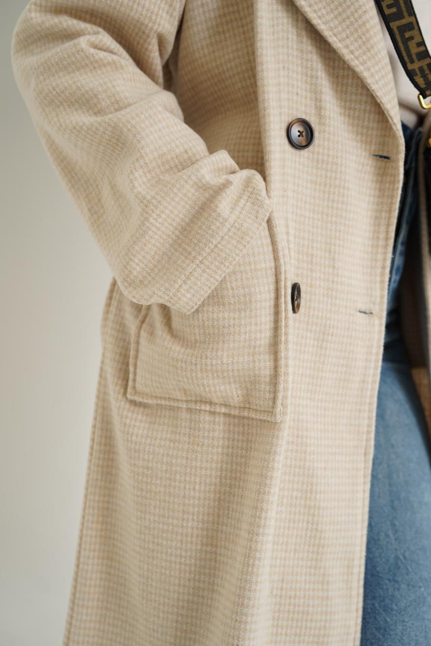 Checked Wool Coat