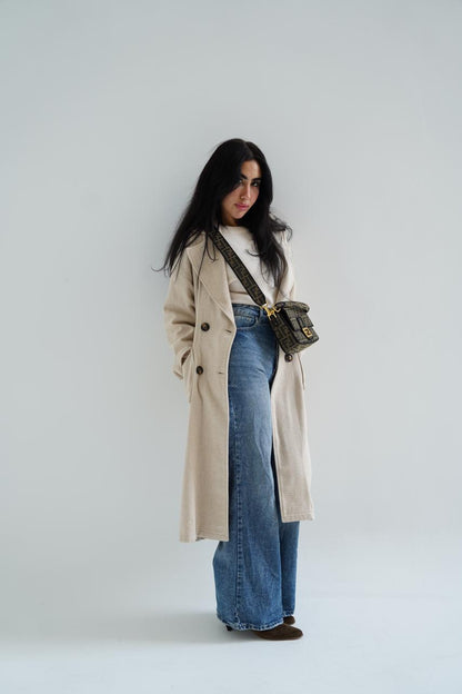 Checked Wool Coat