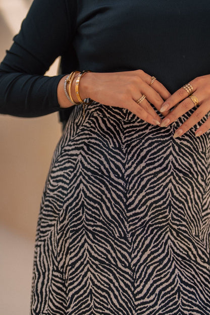 Zebra Velvet Skirt
